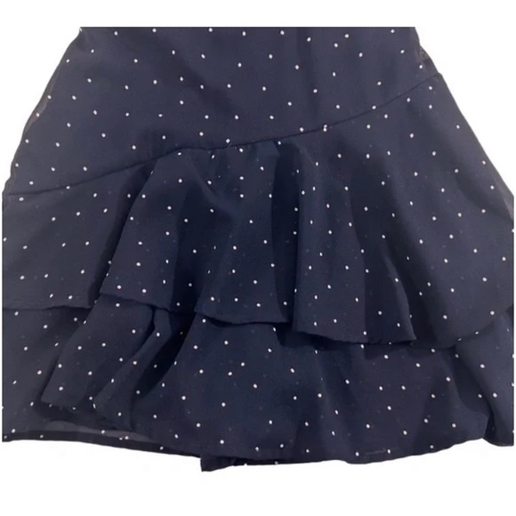 Japna Navy Blue White Polka Dot Romper Mini Dress - Picture 6 of 7